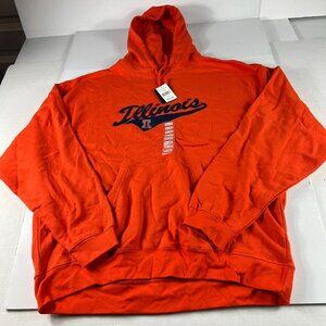 Y2K Illinois Fighting Illini Sweatshirt Adult Extra Extra Large Orange Hoodie